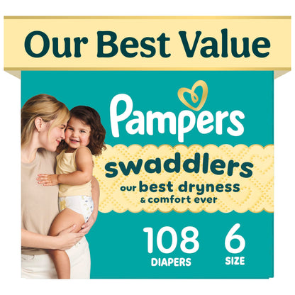 Pampers Swaddlers Baby Diapers, Size 5, 132 Count