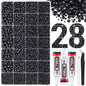 Rainbow Flatback Rhinestones for Crafting and 3PCS B7000 Glue (Set 1), 2 Boxes of 4500 PCS Resin Rhinestones Gems Charms for Bedazzling DIY Crafts Tumblers Shoes Fabric Clothing Nail Art