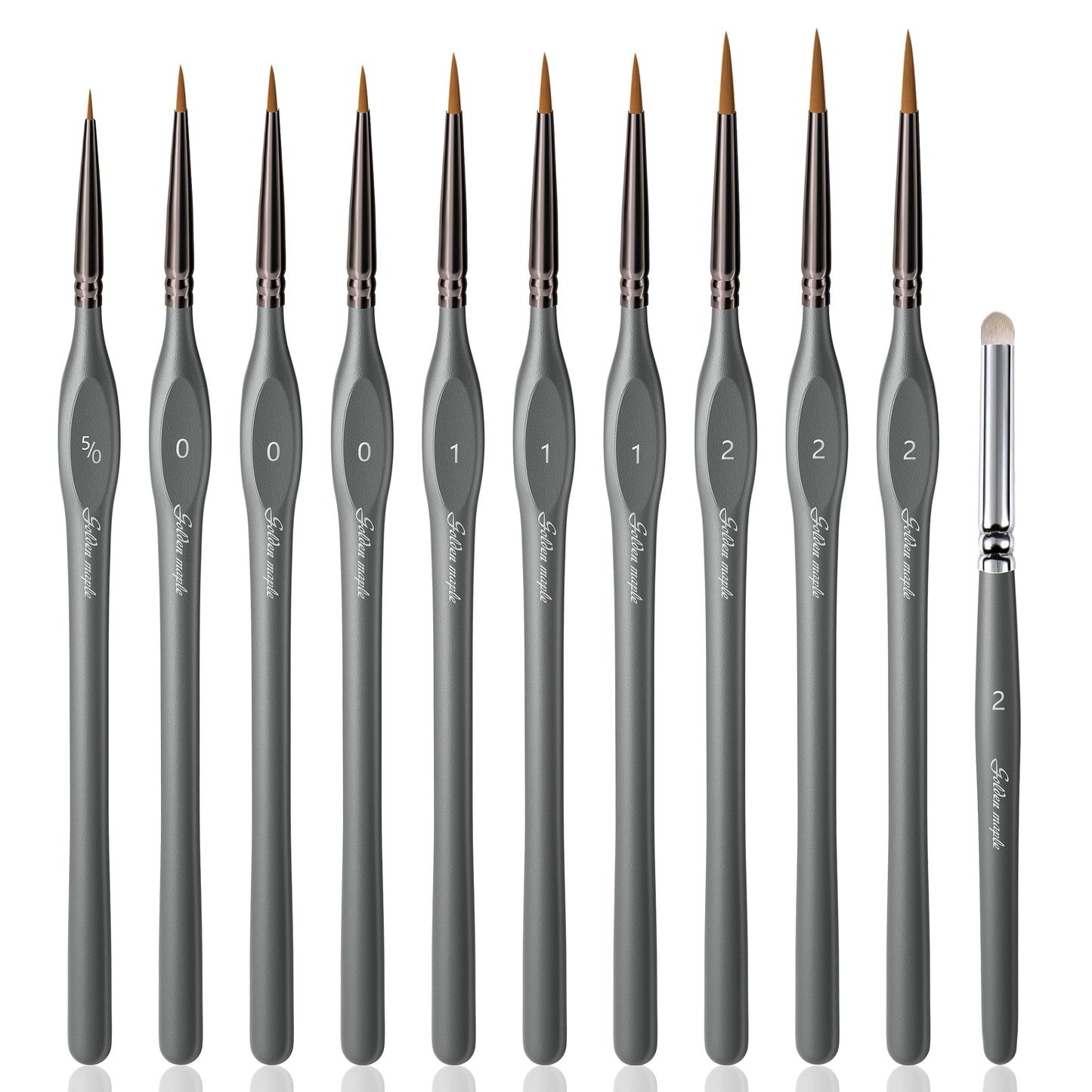 Golden Maple Detail Paint Brushes Set 10pcs