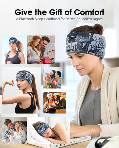 MUSICOZY Sleep Headphones Bluetooth Headband Headphones for Side Sleepers