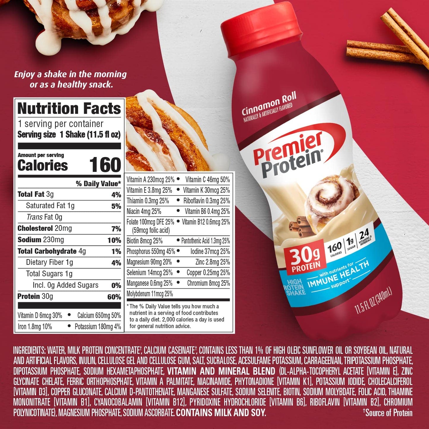 Premier Protein 30g High Protein Shake, Chocolate, 12 Pack