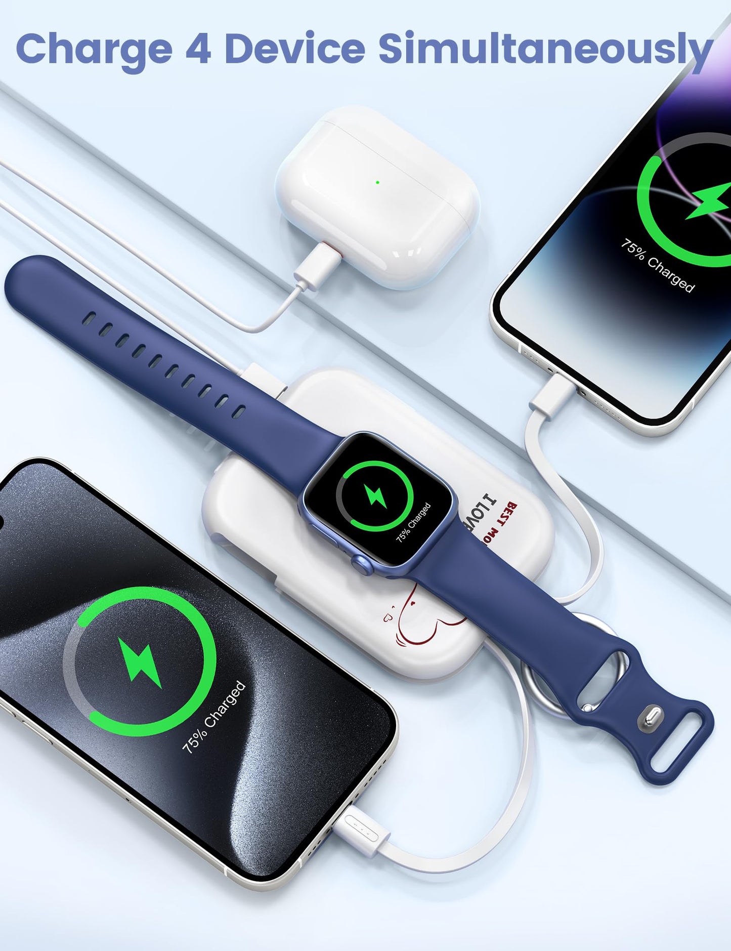 RORRY CharmGo Portable Charger, 5000mAh Portable Charger Power Bank