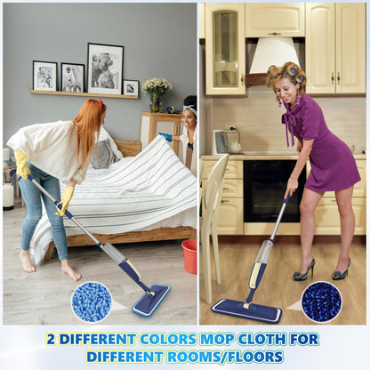 Spray Wet Mops for Floor Cleaning: Hardwood Floor Mop Refillable Dust Mop