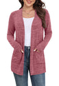 Yincro Women Lightweight Cardigan Long Sleeve Open Front with Pockets S-3XL