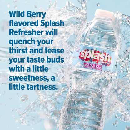 SPLASH REFRESHER Flavored Water Bottles, Mandarin Orange - 6 Pack