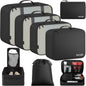 BAGAIL 8 Set Packing Cubes Luggage Packing Organizers for Travel Accessories-Cream