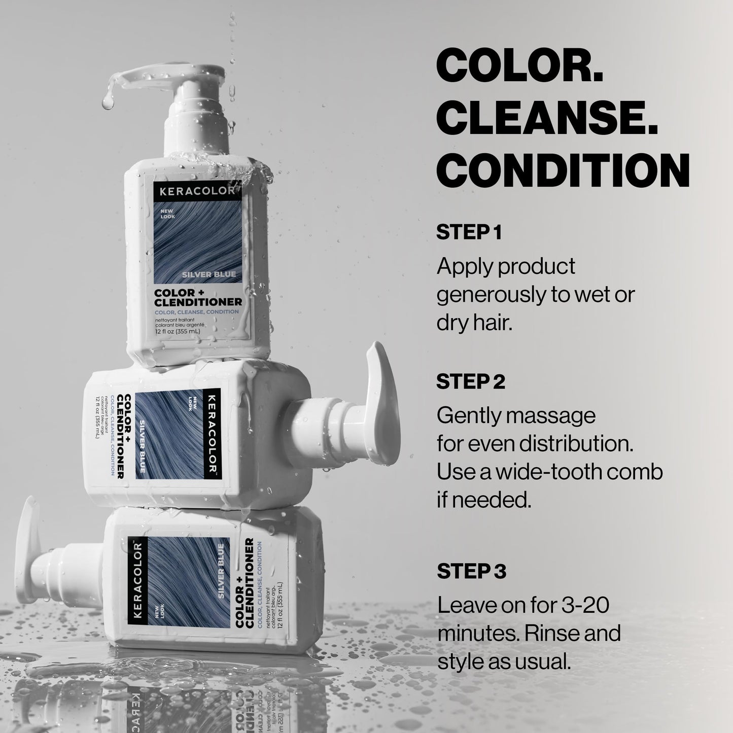 Keracolor Color + Clenditioner, Semi-Permanent Hair Color, 23 Shades