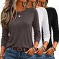 Zeagoo Women's Casual Shirts Long Sleeve Tops Crewneck Tshirts Fall Clothes