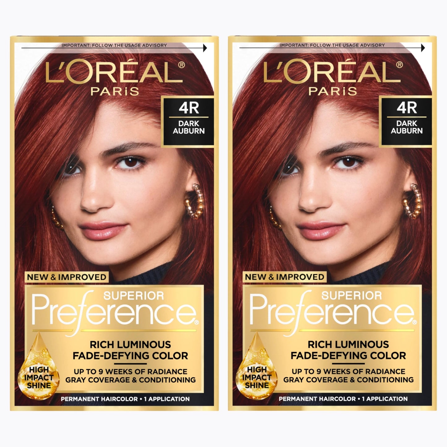 L'Oreal Paris Superior Preference Luminous Fade-Defying Permanent Hair Color, Hair Dye For Up to 9 Weeks of Radiance, Medium Brown 5, 1 Hair Dye Kit