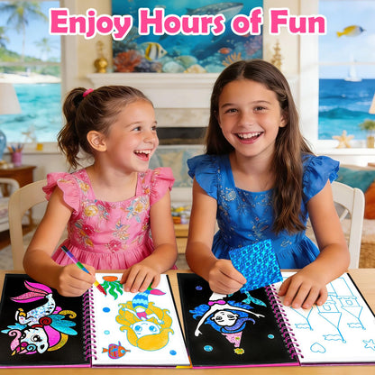FUNNYB&G Foil Art Craft Kit for Kids, Sparkly Birthday Gift Toy for Boys