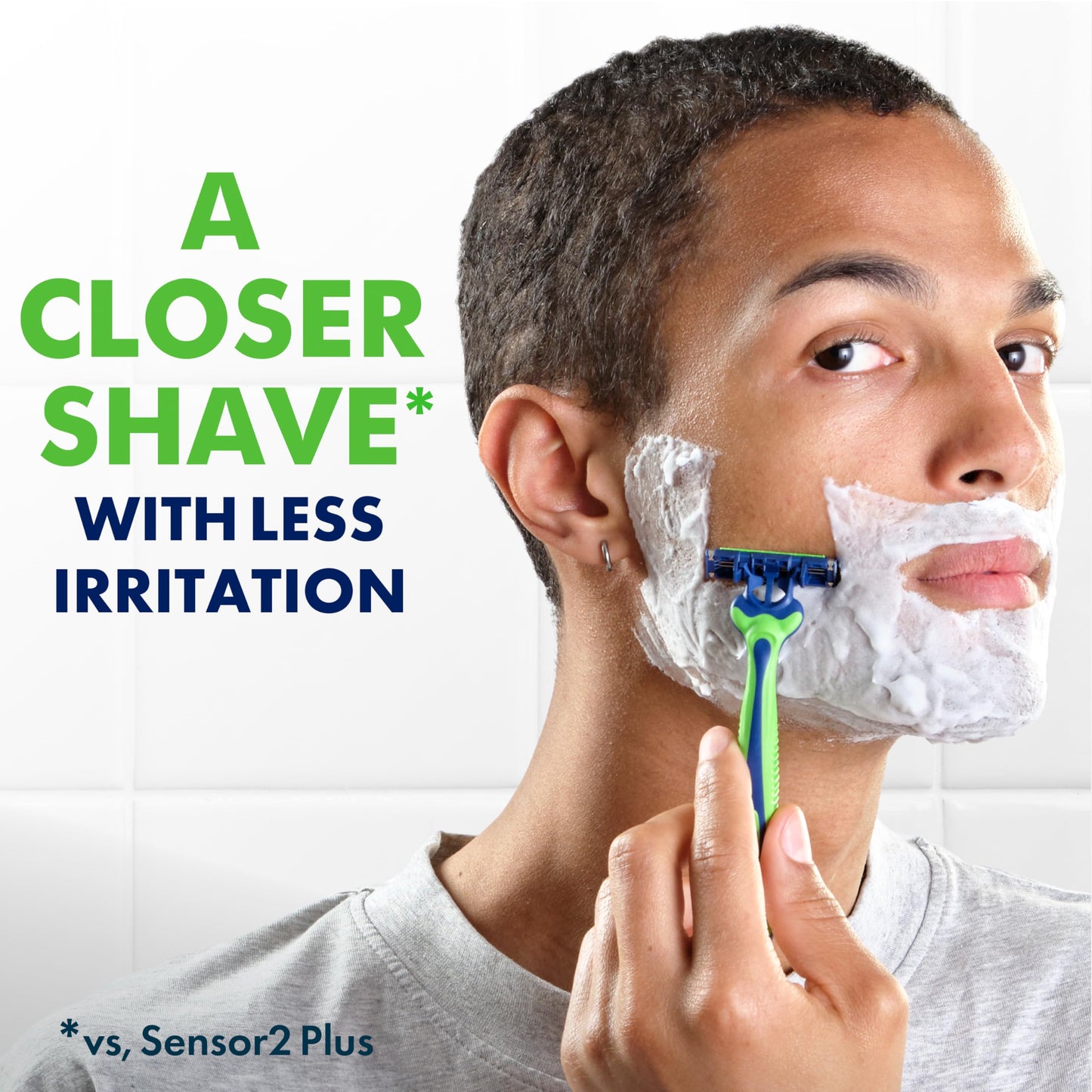Gillette Sensor3 Sensitive Men's Disposable Razor, 1 Razor - Case of 36