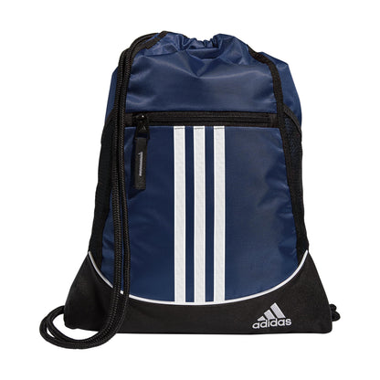 adidas Alliance Sackpack – Drawstring Backpack for Sports, Small Gym Bag, Preloved Teal Green/Black/3, OSFA