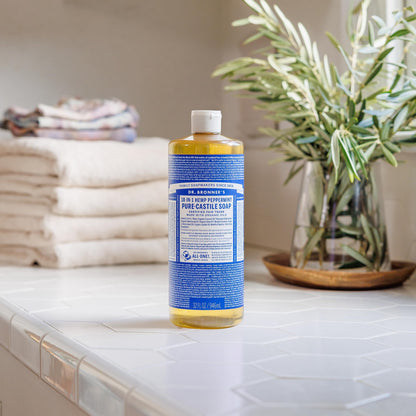 Dr. Bronner's Peppermint Pure-Castile Liquid Soap, Hand Soap, 32 oz