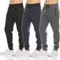 PURE CHAMP Sweatpants for Men 3 Pack Fleece Athletic Workout Joggers Mens Sweatpants with Zipper Pockets Size S-3XL