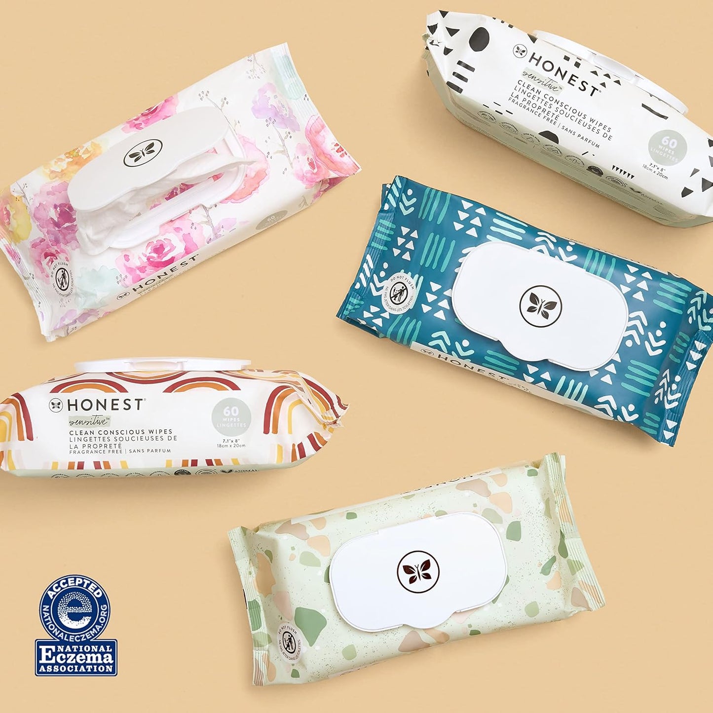 The Honest Company Multi-Use Baby Wipes, Pattern Play, 720 Count