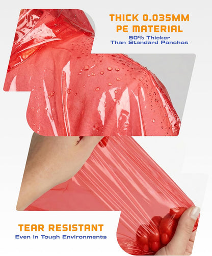 Hagon PRO Disposable Rain Ponchos for Adults (5 Pack)
