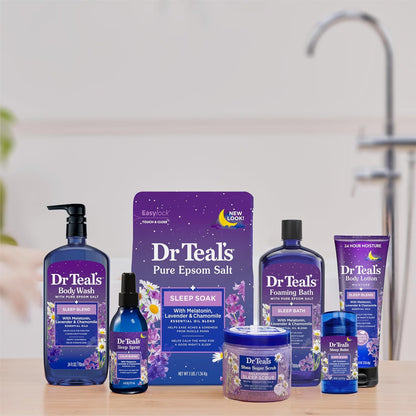Dr Teal's Body Wash with Pure Epsom Salt, Relax & Relief with Eucalyptus & Spearmint, 24 fl oz (Pack of 2)