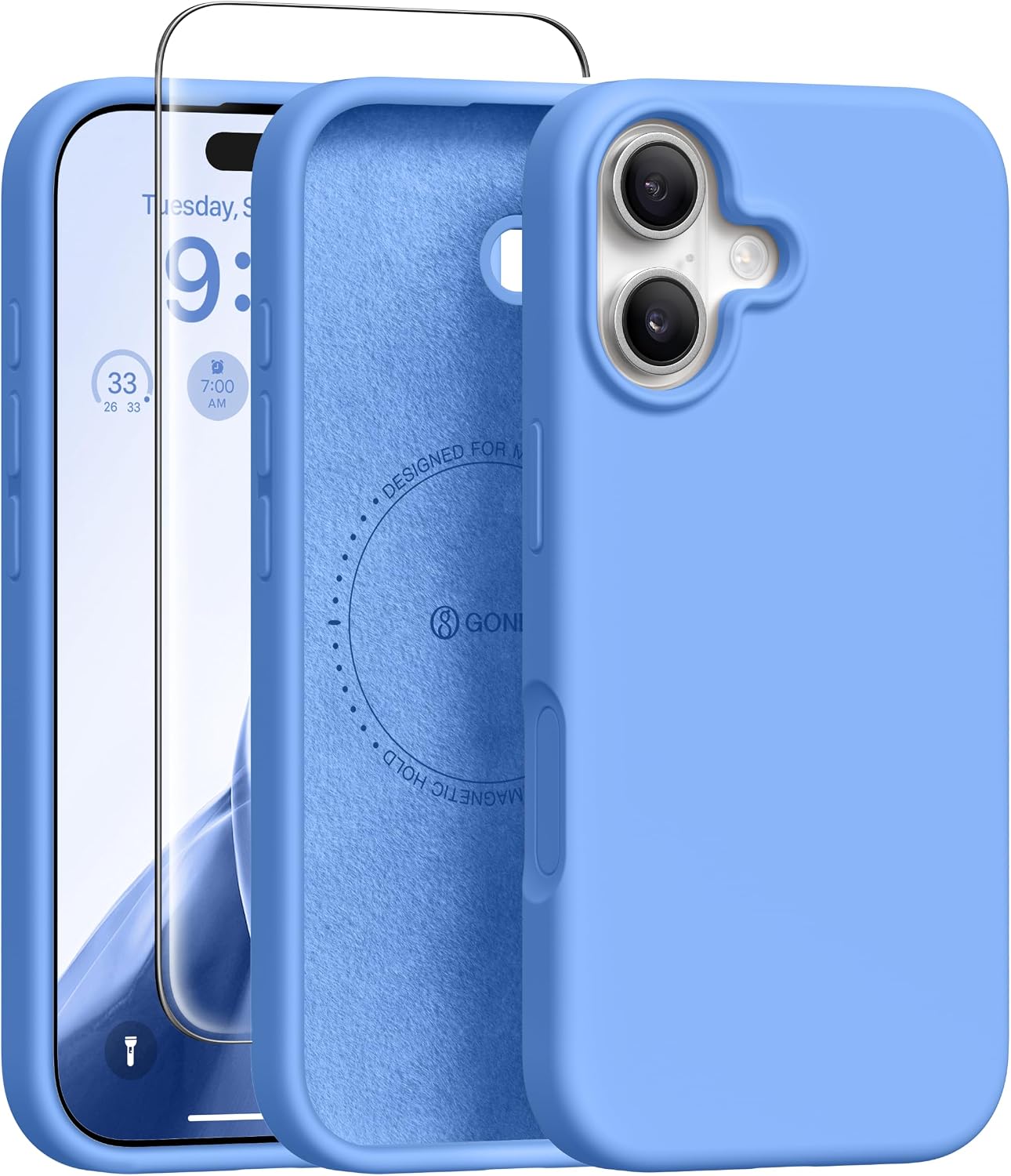 GONEZ Magnetic for iPhone 17 Pro Max Case, Silicone Cover Stone