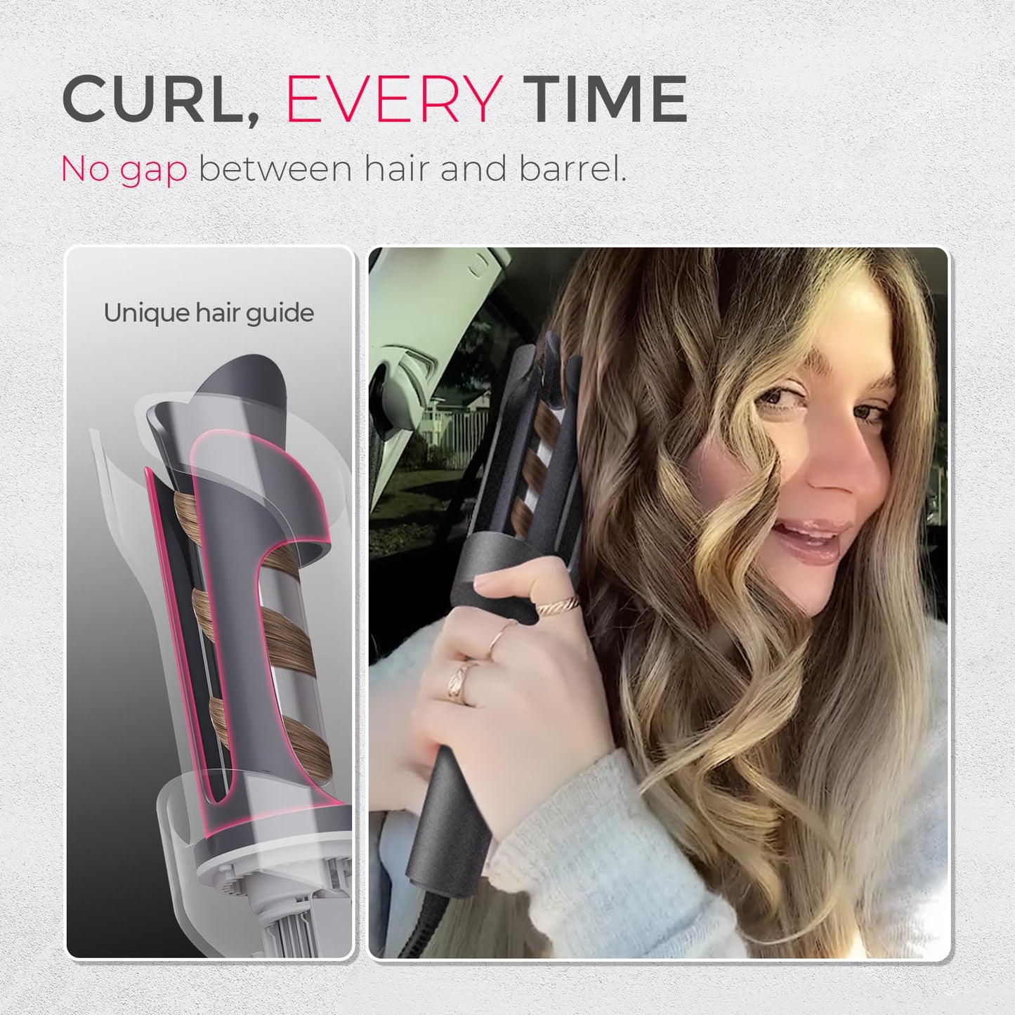 TYMO Automatic Rotating Curling Iron, TYMO CURLPRO Beach Waves Hair Curler