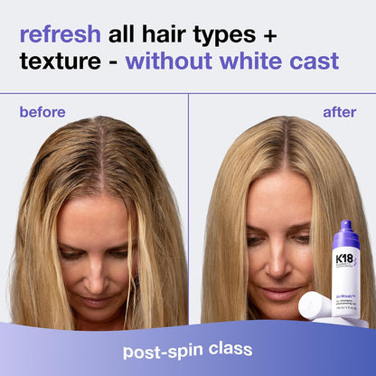 K18 AirWash™ Dry Shampoo, Non-Aerosol, Balances Scalp & Controls Excess Oil Production