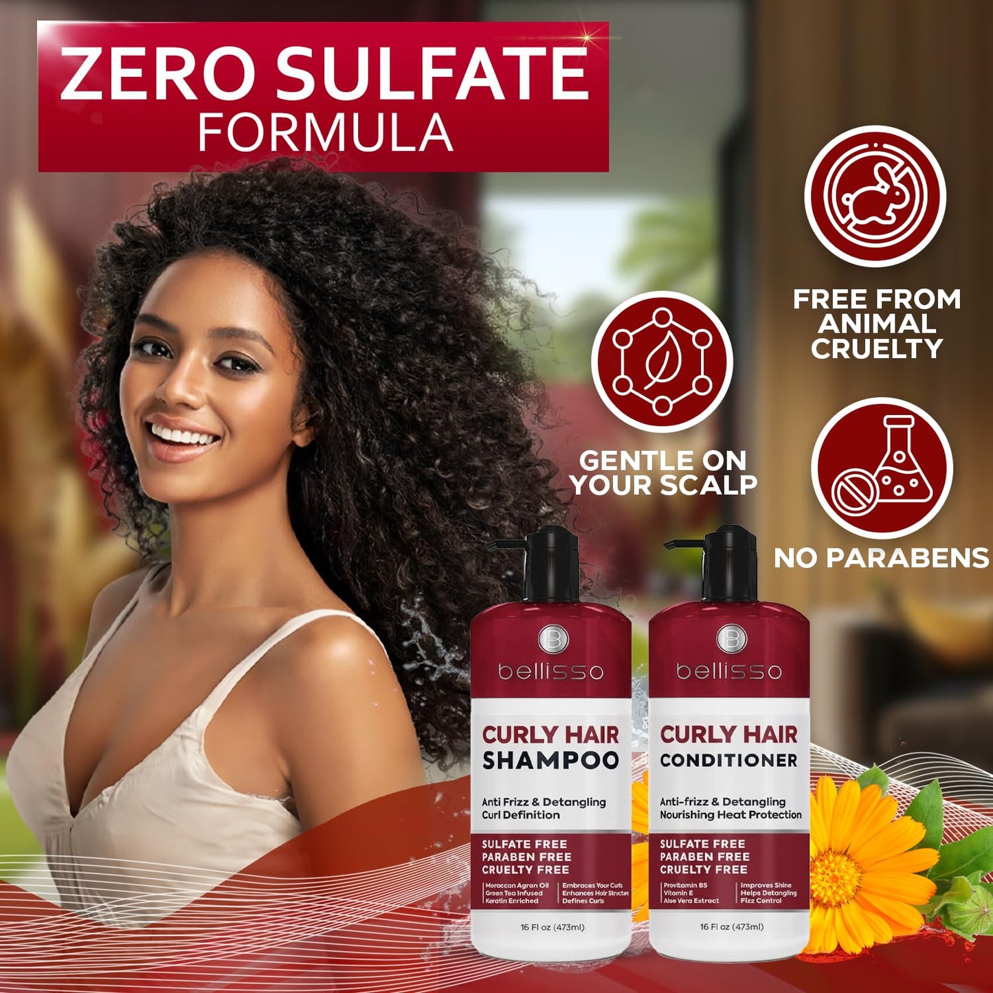 Caffeine Shampoo and Conditioner Set - Volumizing Products for Women and Men - Thickening, Volume Boosting Formula for Thinning and Fine Hair - Sulfate Free, No Parabens - Hydrating, Salon Grade