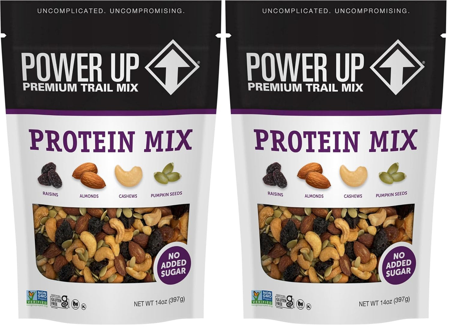 Power Up Trail Mix, Mega Omega Trail Mix, Non-GMO, Vegan, Gluten Free, No Artificial Ingredients, Gourmet Nut, 14 Ounce Bag