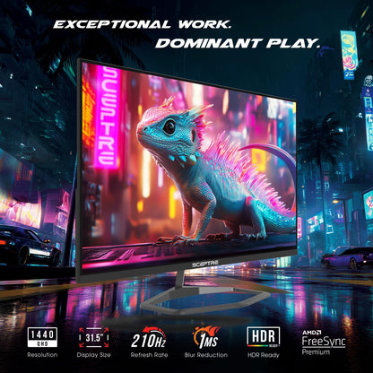 Sceptre New 22-Inch Gaming Monitor, FHD 1080p, Up to 144Hz, HDMI, DisplayPort, Built-in Speakers, Machine Black (E225W-FW144 Series, 2026)