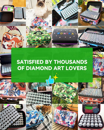 ARTDOT 60 Slots Storage Container for Diamond Art Kits for Adults, Portable Bead Storage Boxes for Diamond Painting Accessories and Tools