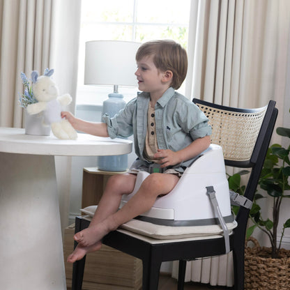 Ingenuity Baby Base 2-in-1 Booster Feeding and Floor Seat with Self-Storing Tray - Cashmere