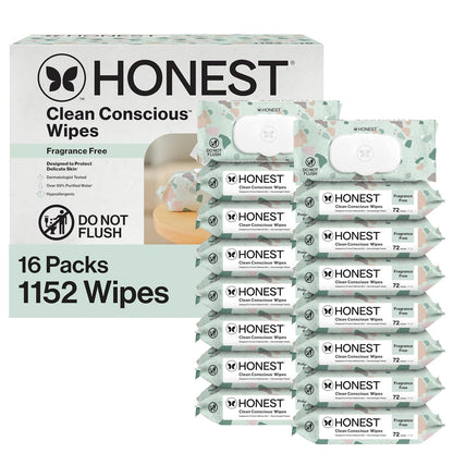 The Honest Company Multi-Use Baby Wipes, Pattern Play, 720 Count