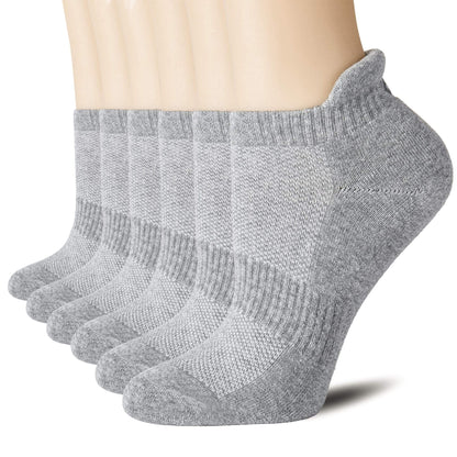CS CELERSPORT 6 Pairs Ankle Athletic Running Socks Low Cut Sports Tab Socks for Men and Women