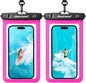 Hiearcool Waterproof Phone Pouch, Waterproof Phone Case, Black&Green 2-Pack