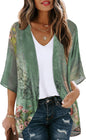 CHICGAL Womens Floral Kimono Cardigan Beach Cover Up Casual Summer Tops