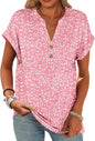ANRABESS Womens Short Sleeve Henley Tops Summer Shirts Dressy Casual Blouse
