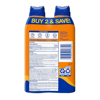 Banana Boat Sport SPF 50 Sunscreen Spray, 6 oz (2 Pack)