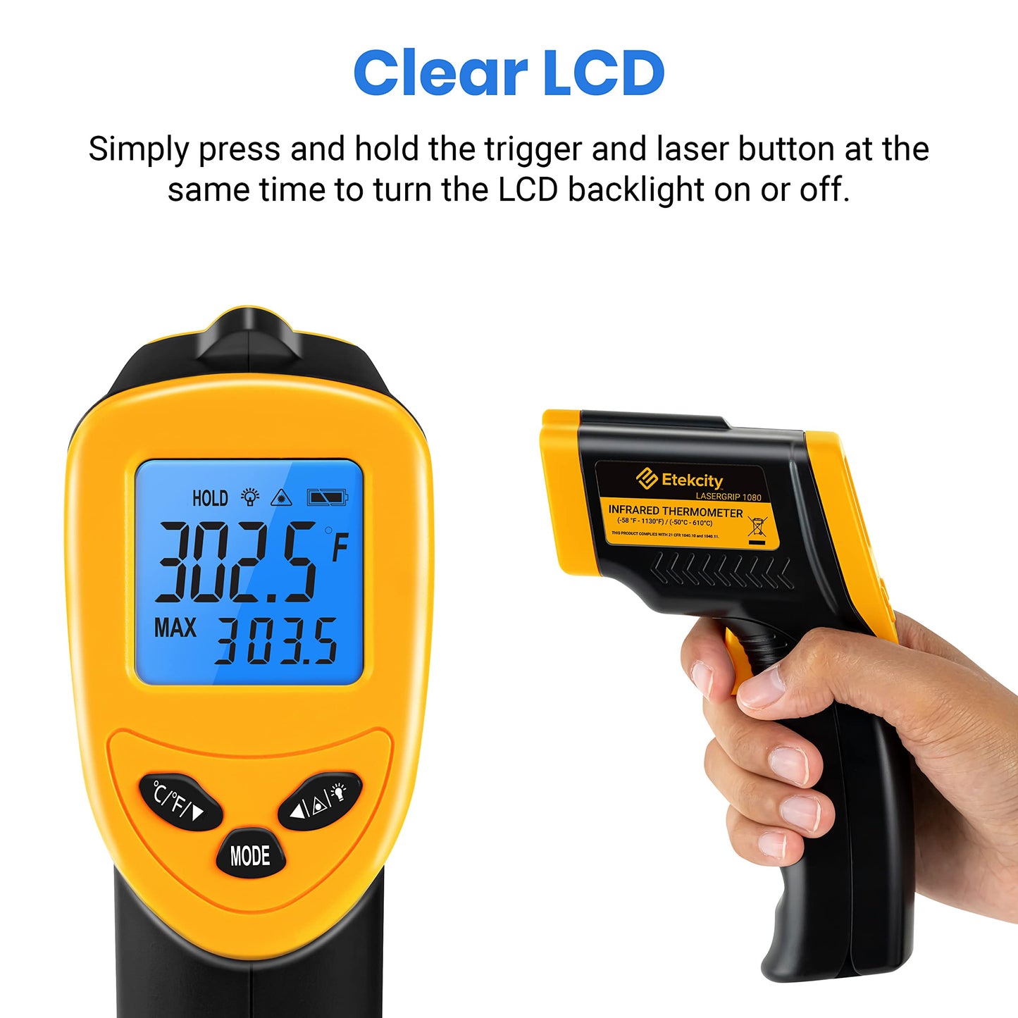 Etekcity Infrared Thermometer Laser Temperature Gun 774