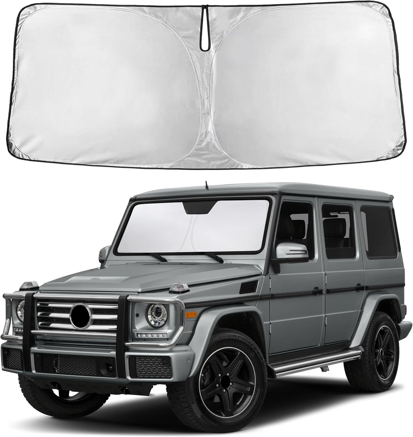 Econour Car Windshield Sun Shade, Front Window Sun Blocker for SUVs,Sedan