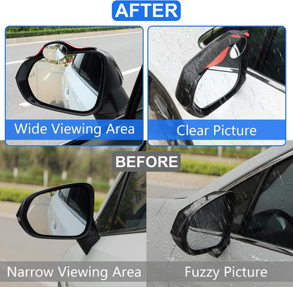 LivTee Blind Spot Car Mirror, HD Glass Frameless Convex Side Mirror Blindspot, Wide Angle Rear View Mirrors for SUVs, Trucks and RVs - Car Accessories