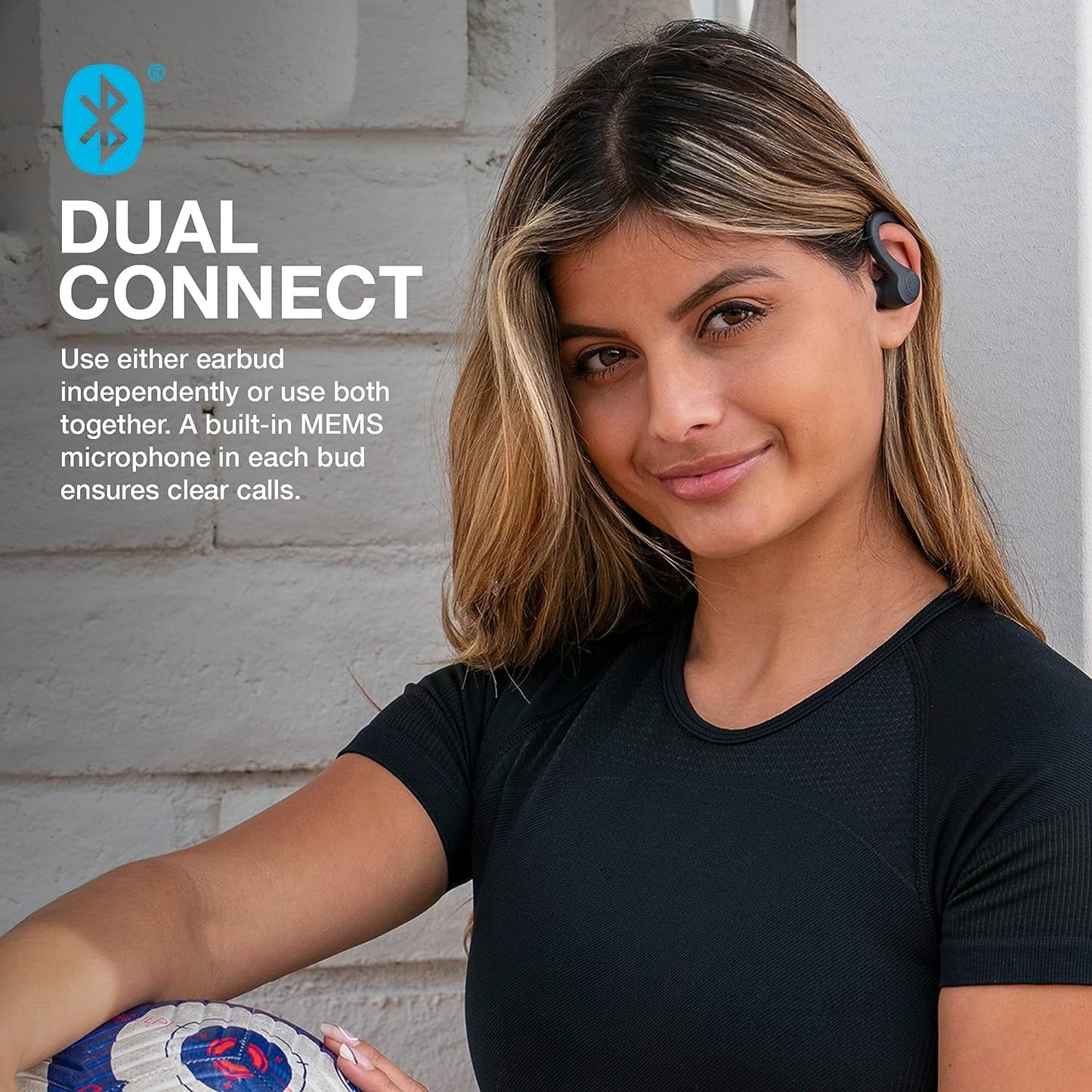 JLab, Go Sport+, True Wireless Workout Earbuds, Bluetooth Sport Earbuds, Clear Calling, Graphite