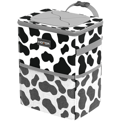 HOTOR Car Trash Can, Leakproof Car Organizer, 2-Gallon, Black