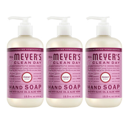 MRS. MEYER'S CLEAN DAY Hand Soap, Basil Scent, 12.5 Fl Oz Bottle - 3 Pack