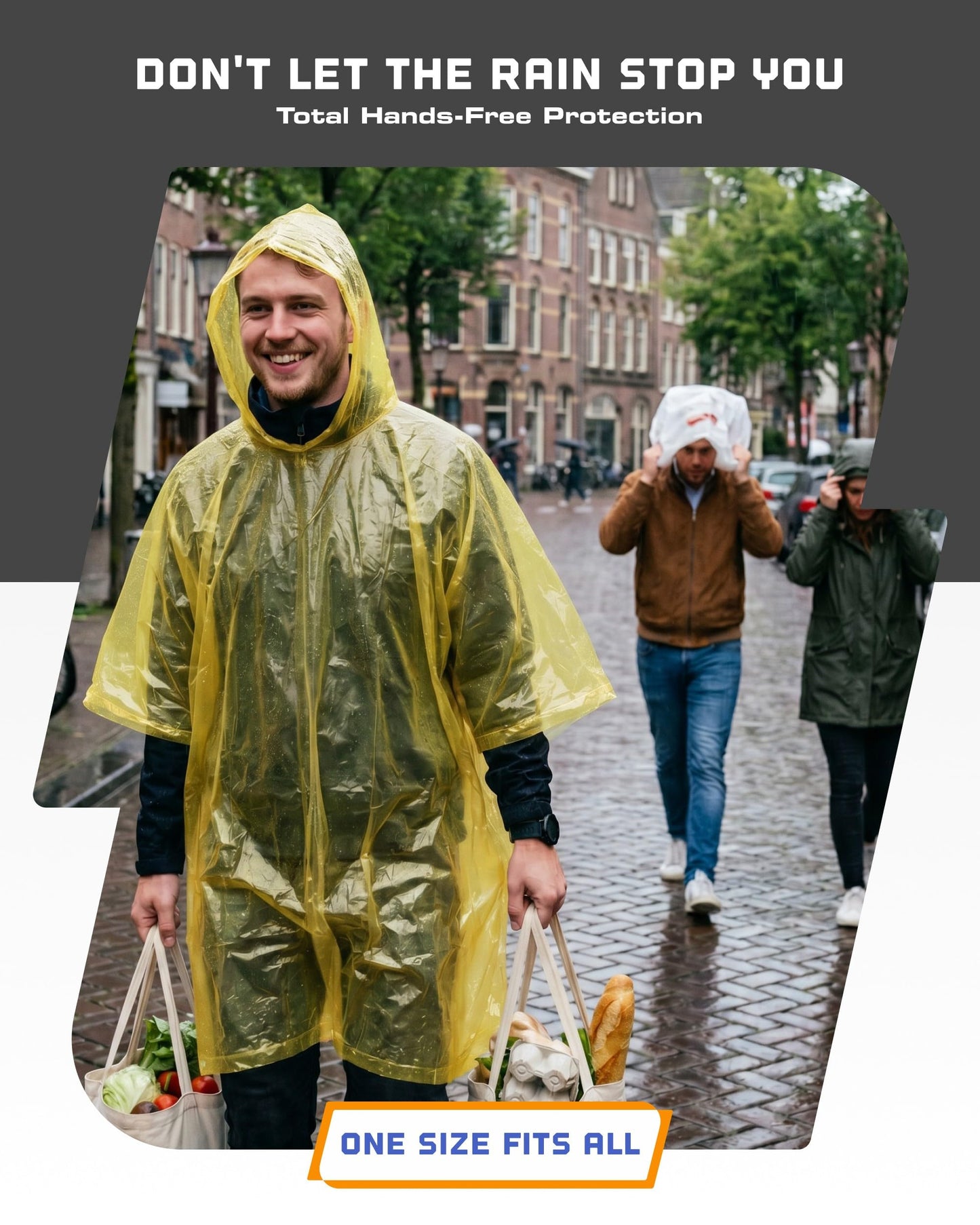 Hagon PRO Disposable Rain Ponchos for Adults (5 Pack)