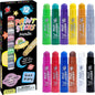 TBC The Best Crafts Paint Sticks for Kids Ages 2-8, 12 Classic Colors