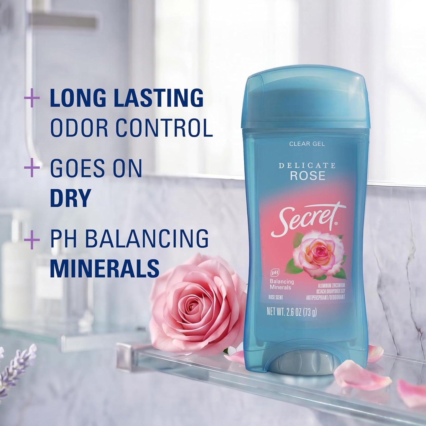 Secret Fresh Antiperspirant Deodorant for Women, 72hr Freshness on the Rocks with Pro-Hyaluronic Acid, Miami Mocktails Edition, Clear Gel, Pineapple Paradise with Pineapple & Coconut Scent, 2.6 oz