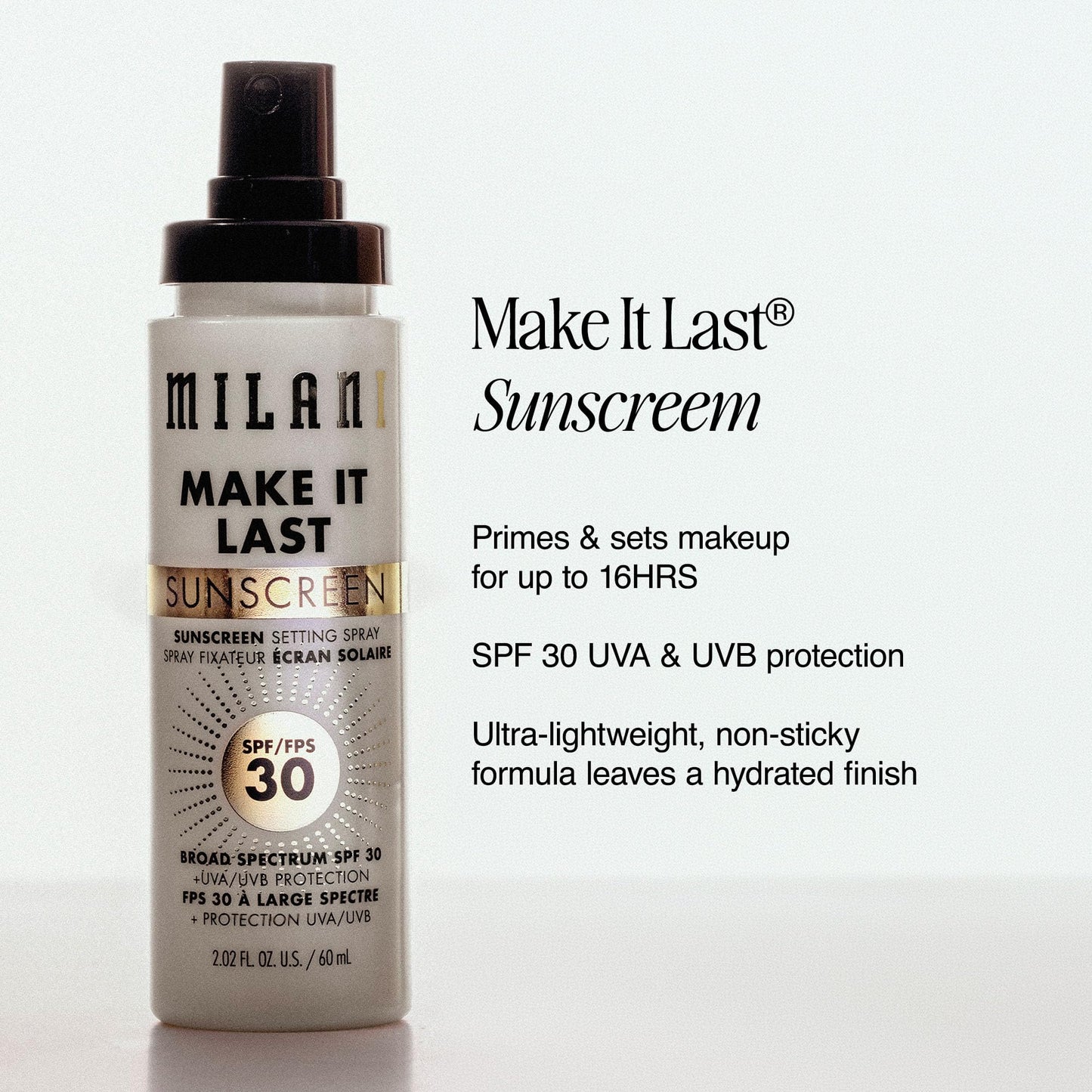 Milani Setting Spray + Primer, Make It Last Original Natural Finish