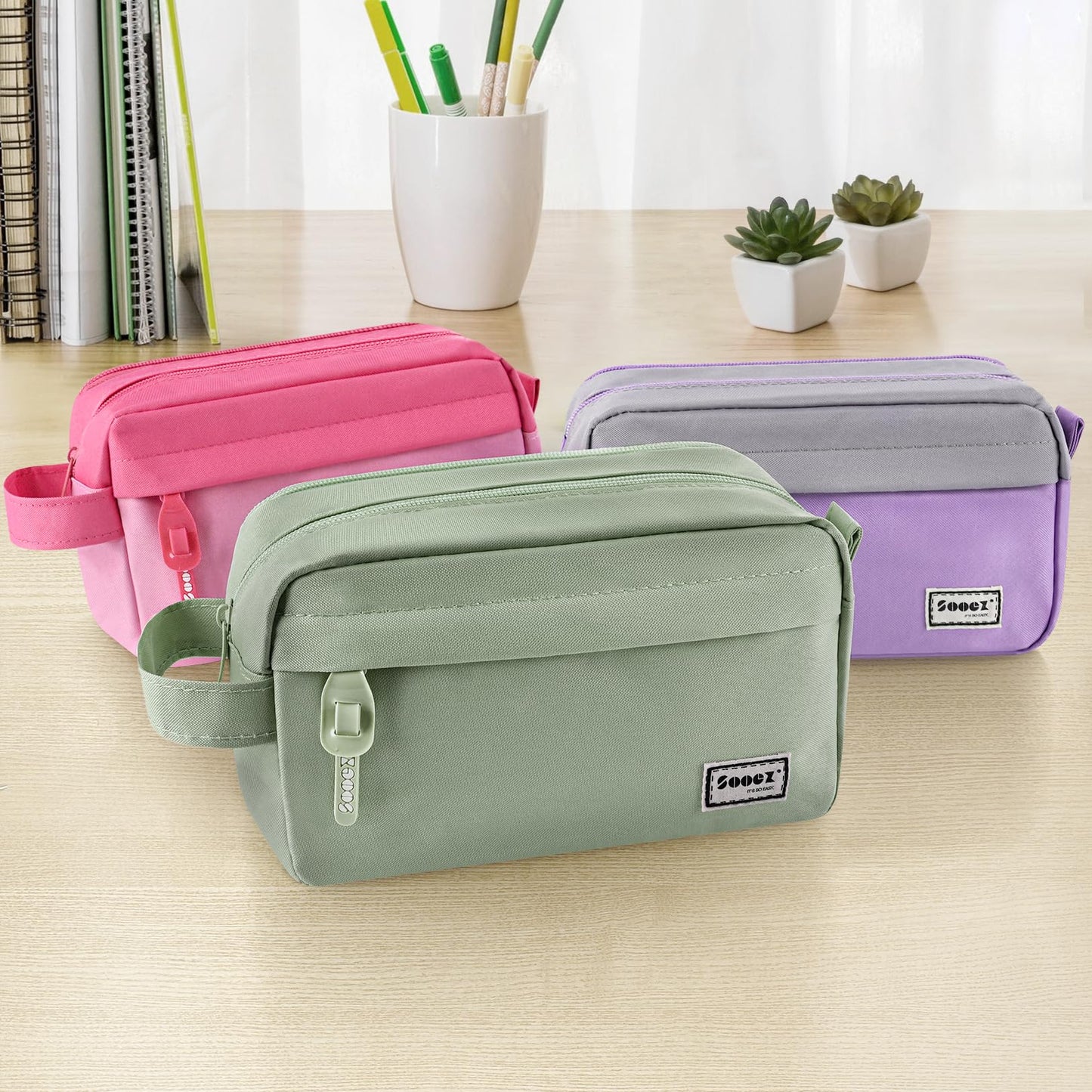 Sooez Original High Capacity Pencil Case, Big Pencil Bag Pouch Organizer