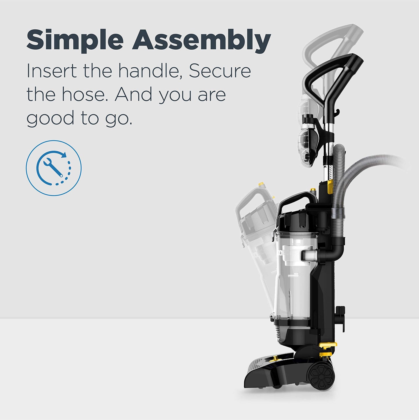 Eureka PowerSpeed Lightweight Upright Vacuum Cleaner for Carpet and Hard Floor, Powerful Bagless Upright Vacuum Cleaner for Home Pets, NEU181A, Blue