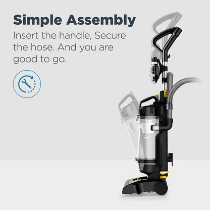 Eureka PowerSpeed Lightweight Upright Vacuum Cleaner for Carpet and Hard Floor, Powerful Bagless Upright Vacuum Cleaner for Home Pets, NEU181A, Blue