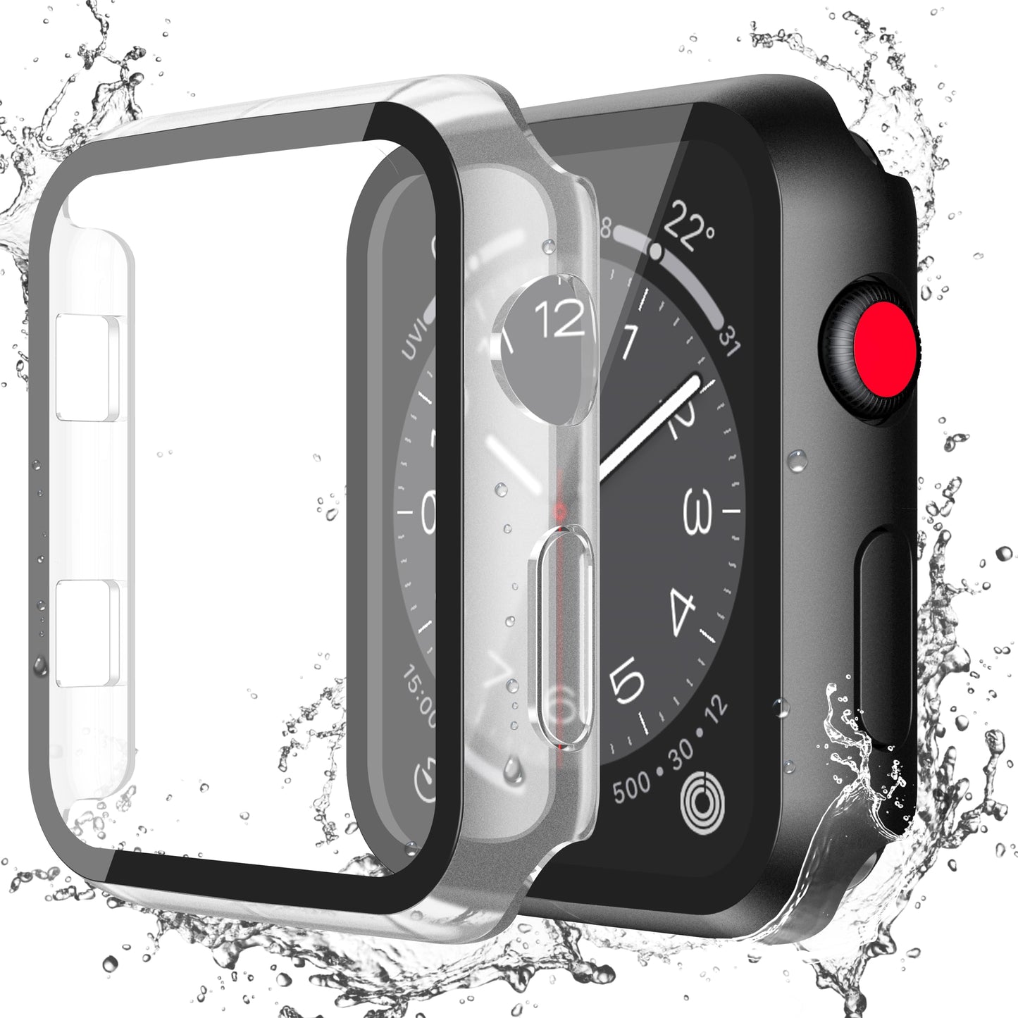 Misxi 2-Pack Waterproof Case for 46mm Apple Watch Series 11/10