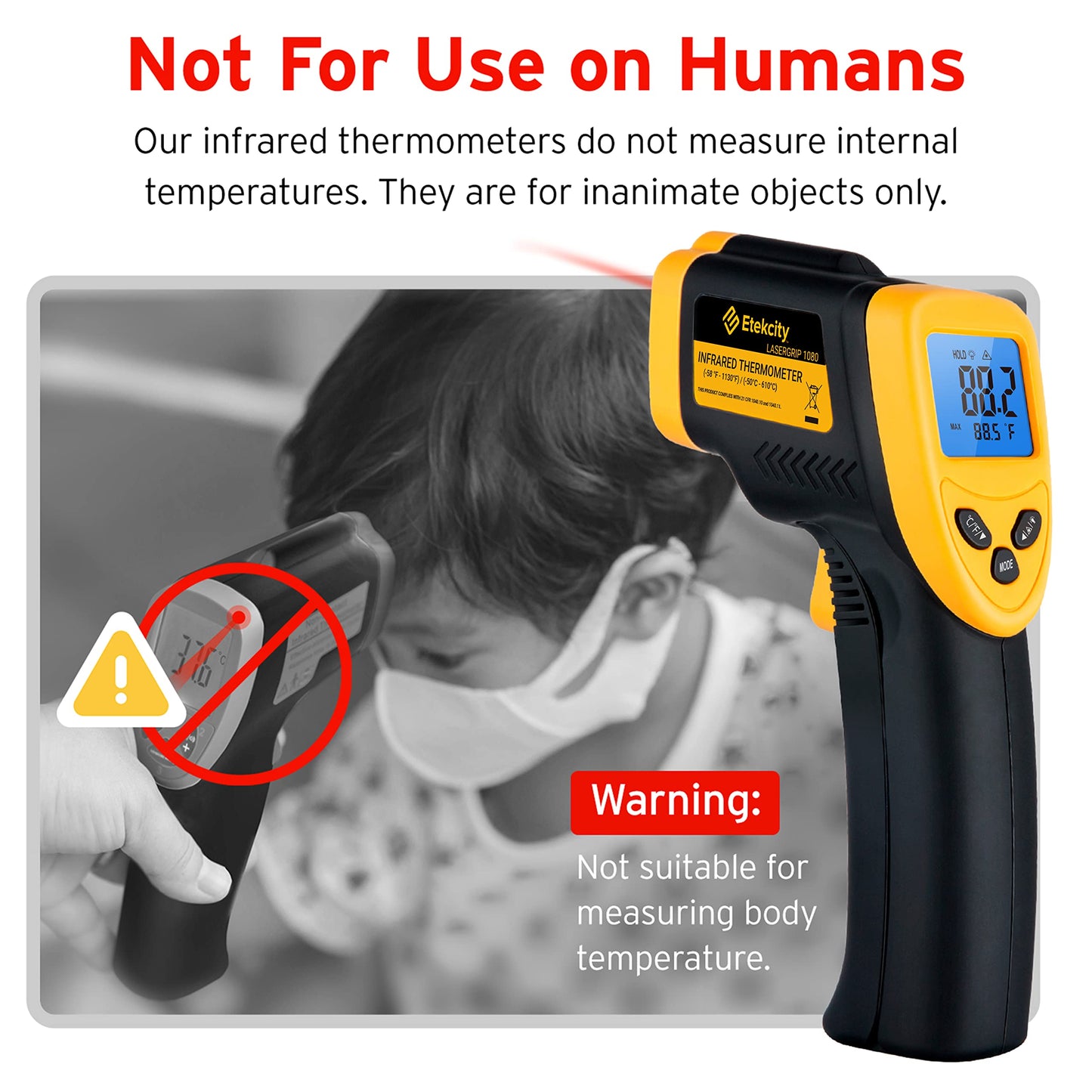 Etekcity Infrared Thermometer Laser Temperature Gun 774